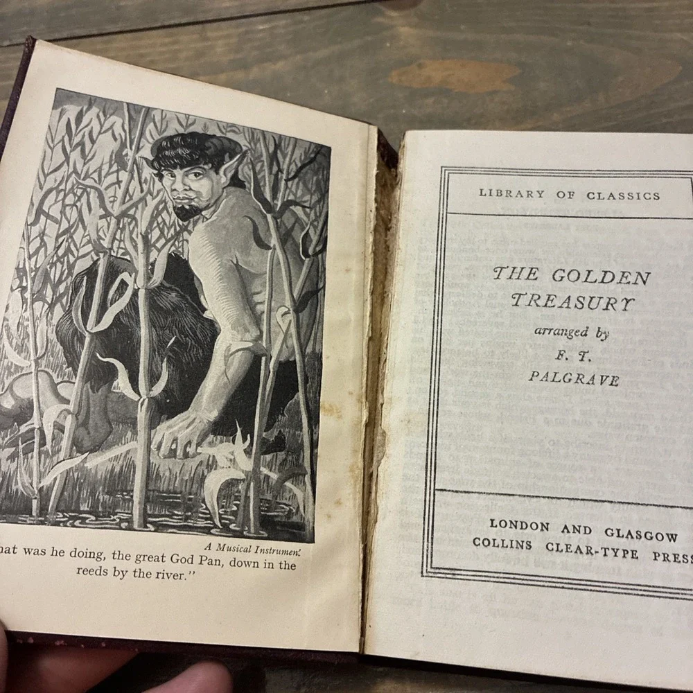 The Golden Treasury Francis Turner Palgrave Antique Poetry Book  British Made